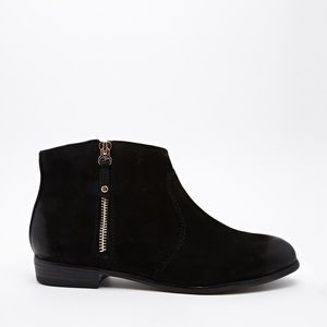 ALDO Oneriwien Black Zip Side Flat Ankle Booties